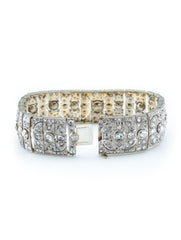 Antique Diamond Bracelet 18k White Gold & Platinum