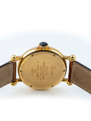 Cartier Diabolo De Cartier Large 32mm 18k Yellow Gold Brown Gator Cartier Deployment Strap 18k Buckle W1507651