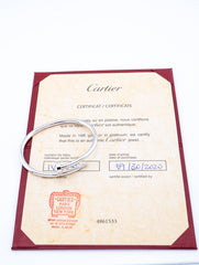 Cartier Juste un Clou Bracelet Classic Model 18k White Gold Size 16 Pouch & Cert