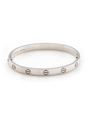 Cartier Love Bracelet, Classic Model. 18k White Gold Size 17