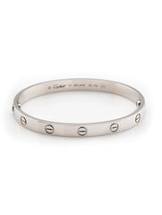 Cartier Love Bracelet, Classic Model. 18k White Gold Size 17