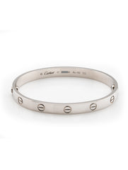 Cartier Love Bracelet, Classic Model. 18k White Gold Size 17