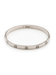 Cartier Love Bracelet, Classic Model. 18k White Gold Size 20