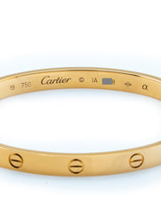 Cartier Love Bracelet Classic Model 18k Yellow Gold Size 19