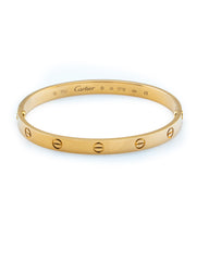 Cartier Love Bracelet Classic Model 18k Yellow Gold Size 19