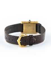 Cartier Tank Must De Cartier Gold Plated 20.4mm Wood Grain Spider'd Dial