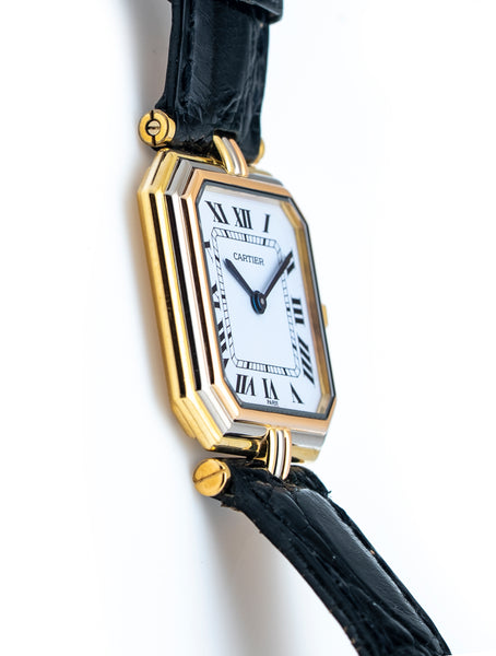 Cartier Ceinture Trinity 26mm 18k Tri-Gold Case Black Croc