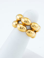 Chaumet Ring Scallop Collection 18k Yellow Gold Size 6.25