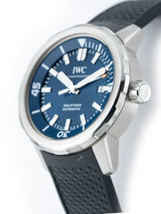 IWC Aquatimer 42mm Stainless Steel Blue Dial Black Rubber Strap IW329005 (Expedition Jacques-Yves Cousteau)