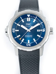 IWC Aquatimer 42mm Stainless Steel Blue Dial Black Rubber Strap IW329005 (Expedition Jacques-Yves Cousteau)