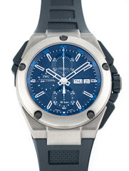 IWC Ingenieur Double Chronograph 45mm Titanium Black Dial Black Rubber Strap IW386503