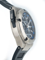 IWC Ingenieur Double Chronograph 45mm Titanium Black Dial Black Rubber Strap IW386503