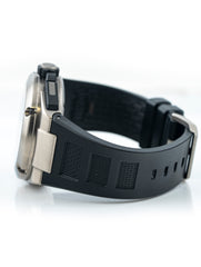 IWC Ingenieur Double Chronograph 45mm Titanium Black Dial Black Rubber Strap IW386503