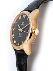 Omega De Ville Hour Vision 41mm 18k Rose Gold Case Factory Leather Deployment Band 433.53.41.21.13.001
