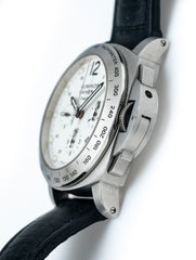 Panerai Luminor Chrono Daylight 44mm Stainless Steel White Dial Black Leather Strap PAM00251
