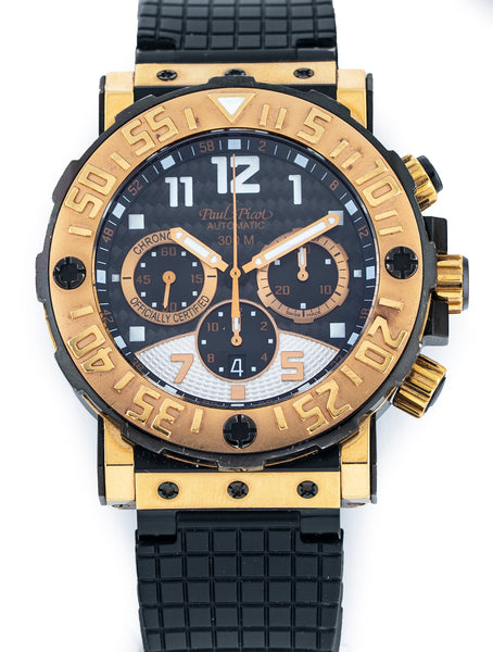 Paul Picot Plongeur C-Type Titanium 18k Rose Gold and black PVD 48mm Num 48/200 Ref: 4030.TNRG Limited Edition