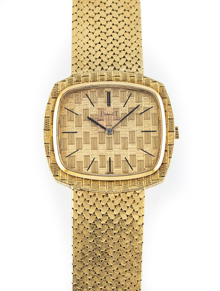 Piaget 18k Yellow Gold Woven Dial and Bracelet Ref 9433