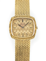 Piaget 18k Yellow Gold Woven Dial and Bracelet Ref 9433