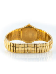 Piaget Tanagra 18k Yellow Gold Pave Diamond Dial & Bezel Sapphire Dial 16033M401D