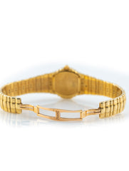 Piaget Tanagra 18k Yellow Gold Pave Diamond Dial & Bezel Sapphire Dial 16033M401D