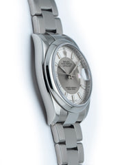 Rolex Datejust 36mm Stainless Steel Silver Tuxedo Dial Ref 116200