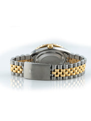 Rolex Datejust 36mm Steel & 18k Yellow Gold Jubilee Custom Blue Roman Dial & Diamond Bezel 16233