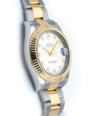 Rolex Datejust II 41mm 18k Yellow Gold & Stainless Steel Oyster Diamond Dial 116333