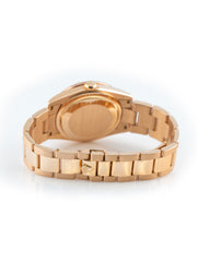 Rolex Day-Date 36mm 18k Rose Gold Custom Diamond Bezel White Roman Ref 118205