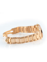 Rolex Day-Date 36mm 18k Rose Gold Custom Diamond Bezel White Roman Ref 118205