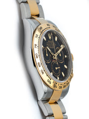 Rolex Daytona 40mm 18k Yellow Gold & Stainless Steel Black Dial Oyster 116503