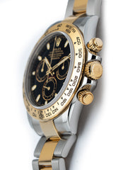 Rolex Daytona 40mm 18k Yellow Gold & Stainless Steel Black Dial Oyster 116503