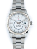 Rolex Sky-Dweller 42mm Edelstahl Weißes Zifferblatt Oyster 326934 - Komplettset