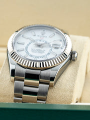 Rolex Sky-Dweller 42mm Stainless Steel White Dial Oyster 326934 - Full Set