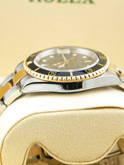 Rolex Submariner 40mm Steel & 18K Yellow Gold Ceramic Bezel Black Dial - Ref 16613LN