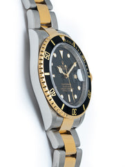 Rolex Submariner 40mm Steel & 18K Yellow Gold Ceramic Bezel Black Dial - Ref 16613LN