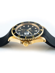 Rolex Submariner Date 40mm 18k Yellow Gold Black Dial & Bezel Ref 16618