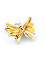 Tiffany & Co Diamond Butterfly Brooch 18k Yellow Gold