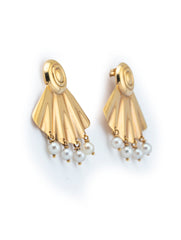 Tiffany & Co Vintage Pearl Earrings 14k Yellow Gold