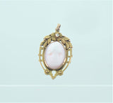 10Kt Yellow Gold Diamond Cameo Pendant