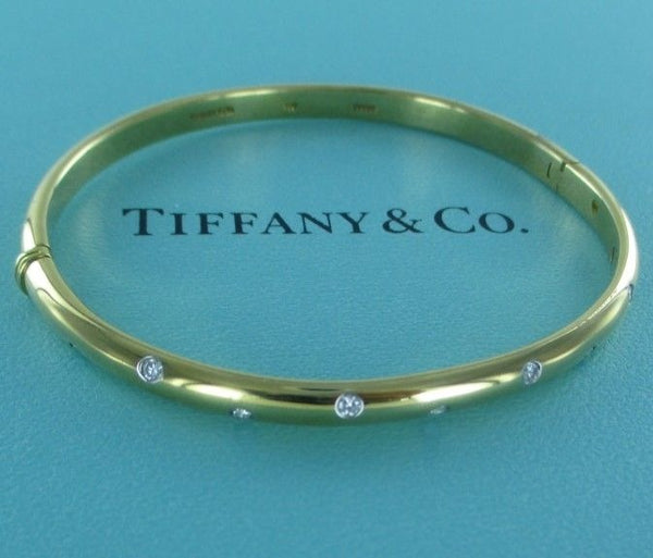 TIFFANY & CO 18KT YELLOW GOLD & PLATINUM DIAMOND ETOILE BRACELET