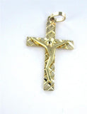 14K Gold Pendant Charm Crucifix Cross Christ Jesus Catholic Church God 015554112