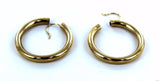 14Kt Yellow Gold Polished Hollow Hoop Earrings