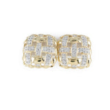Diamond Clip-On Earrings 14K 2 Tone