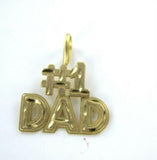 14K Yellow Gold Pendant #1 Dad Father's Day Signed Designer Charm Me (990036997)