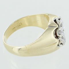 GENTS 14KT GOLD DIAMOND RING SIZE 9
