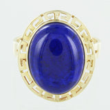 Ladies 14Kt Gold Blue Lapis Ring Size 9