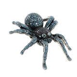 Diamant-Vogelspinne-Spinne-Anhänger nach Maß von Damon Dash, blaue und schwarze Diamanten in Gold