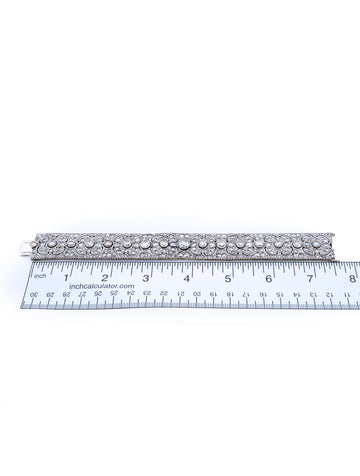 Antique Diamond Bracelet 18k White Gold & Platinum