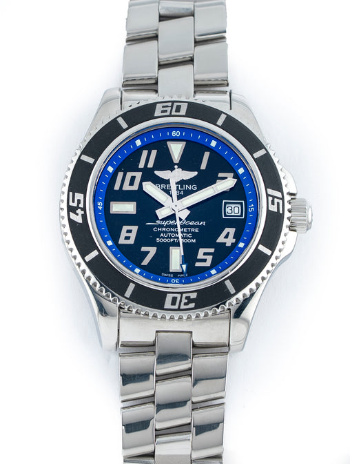 Breitling Super Ocean 42mm Stainless Steel Black Dial A17364