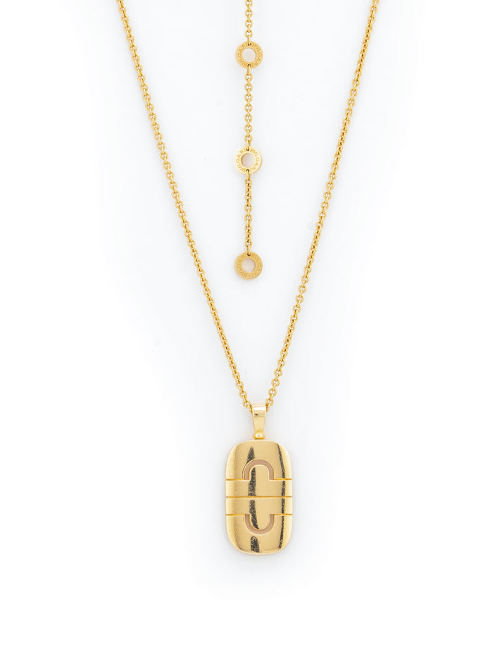 Bulgari Parentisi Pendant & 18" Chain, 18k Yellow Gold, 9.8 dwt MNJ005844